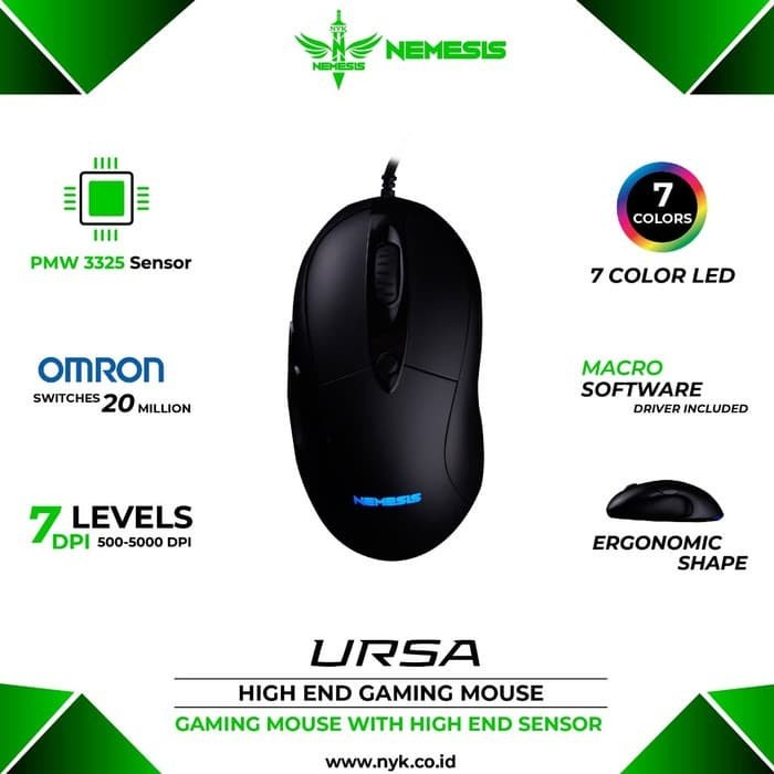 Nyk Nemesis Ursa Mouse Gaming USB