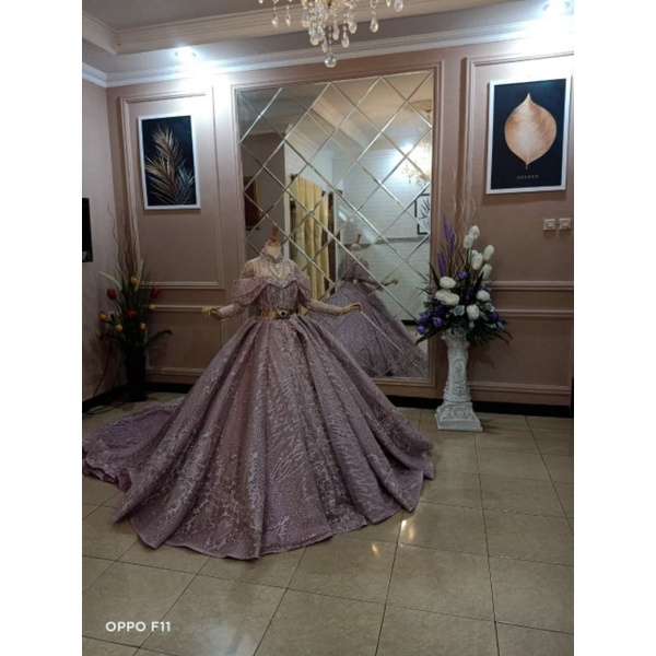 Gaun pengantin crinolin premium/wedding dress