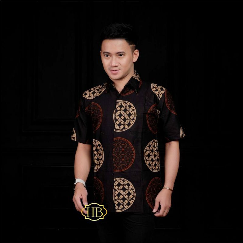 (ELANG COKLAT) Maura Couple - Sania Ruffle Batik Couple Ori Ndoro Jowi -GARANGSI TERMURAH MOTIF COIN/BOLA BOLA-HEM