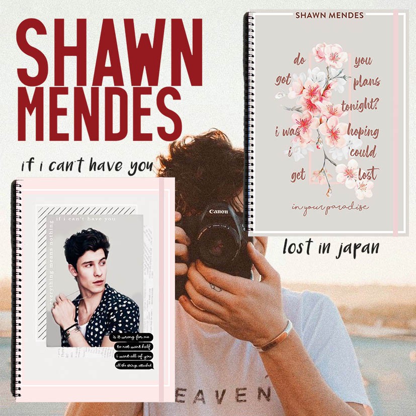 

SHAWN MENDES SONGS QUOTE Spiral Ruled Notebook Diary Journal Office School Supplies Buku Tulis