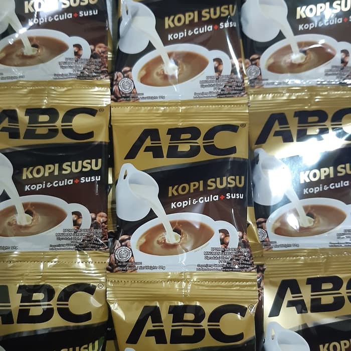 

ABC Kopi Susu Gula Instant kemasan plastik isi 20 saset bungkus x 31g