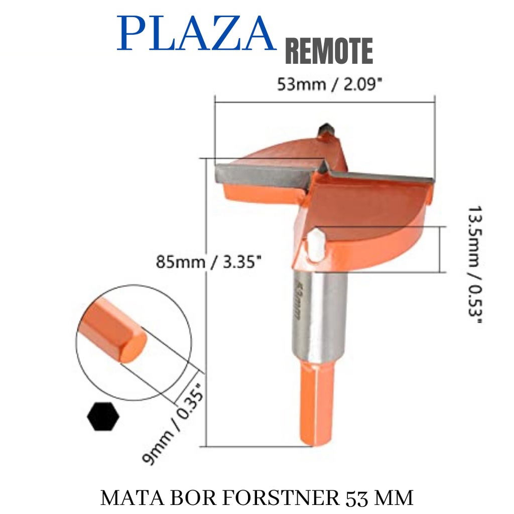 HOLE SAW Pelubang KAYU FORSTNER Engsel SENDOK drill bit 53 MM