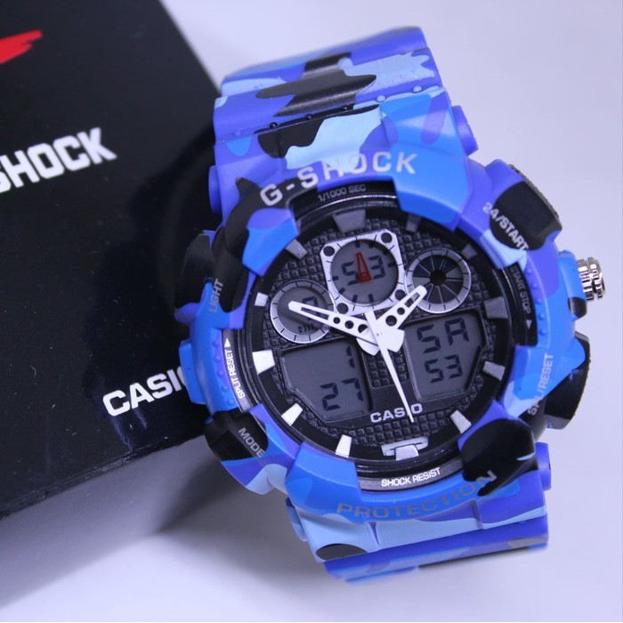 Jam tangan G Shock Army GA 100 Biru