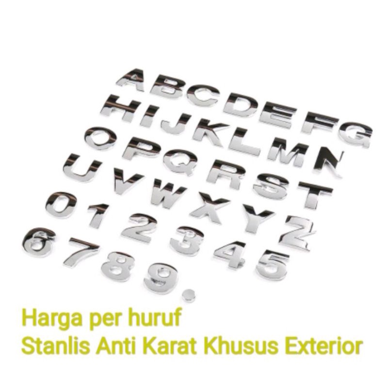 emblem huruf mobil custom satuan