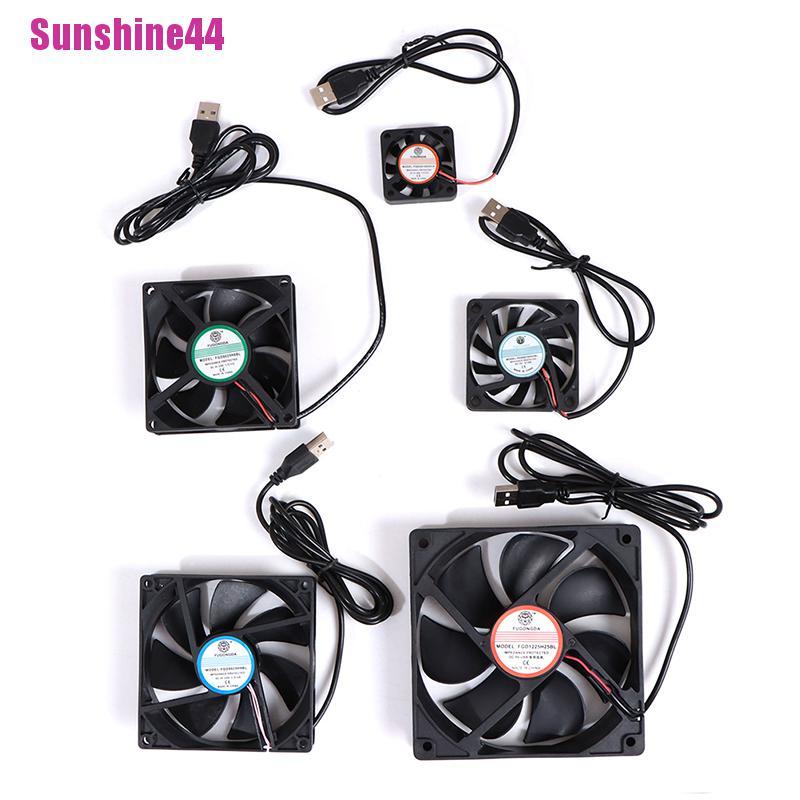 (Sunshine44) Kipas Angin Pendingin Dc 5v Usb Brushless Sunyi Untuk Pc