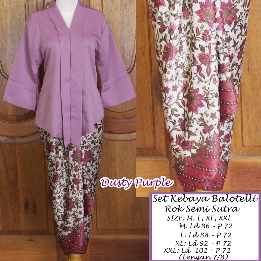 Setelan Kebaya Floy Kutubaru Dusty Purple