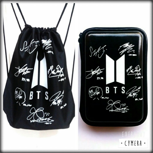 

Paket Tas Serut / string bag & HPO / tempat pensil BTS
