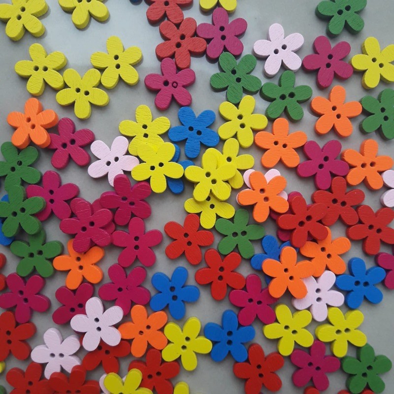 kancing hias | kancing variasi bunga kecil