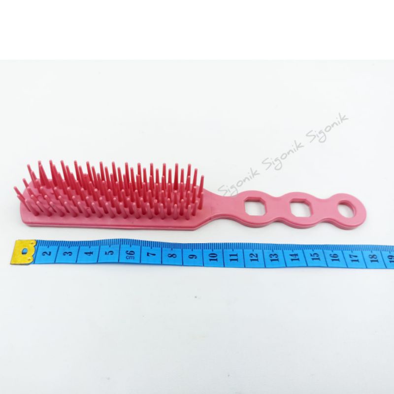 1 pcs Sisir Sikat Rambut Gagang Brush Panjang Plastik Souvenir Aksesoris Salon Pangkas Potong Murah Sigonik