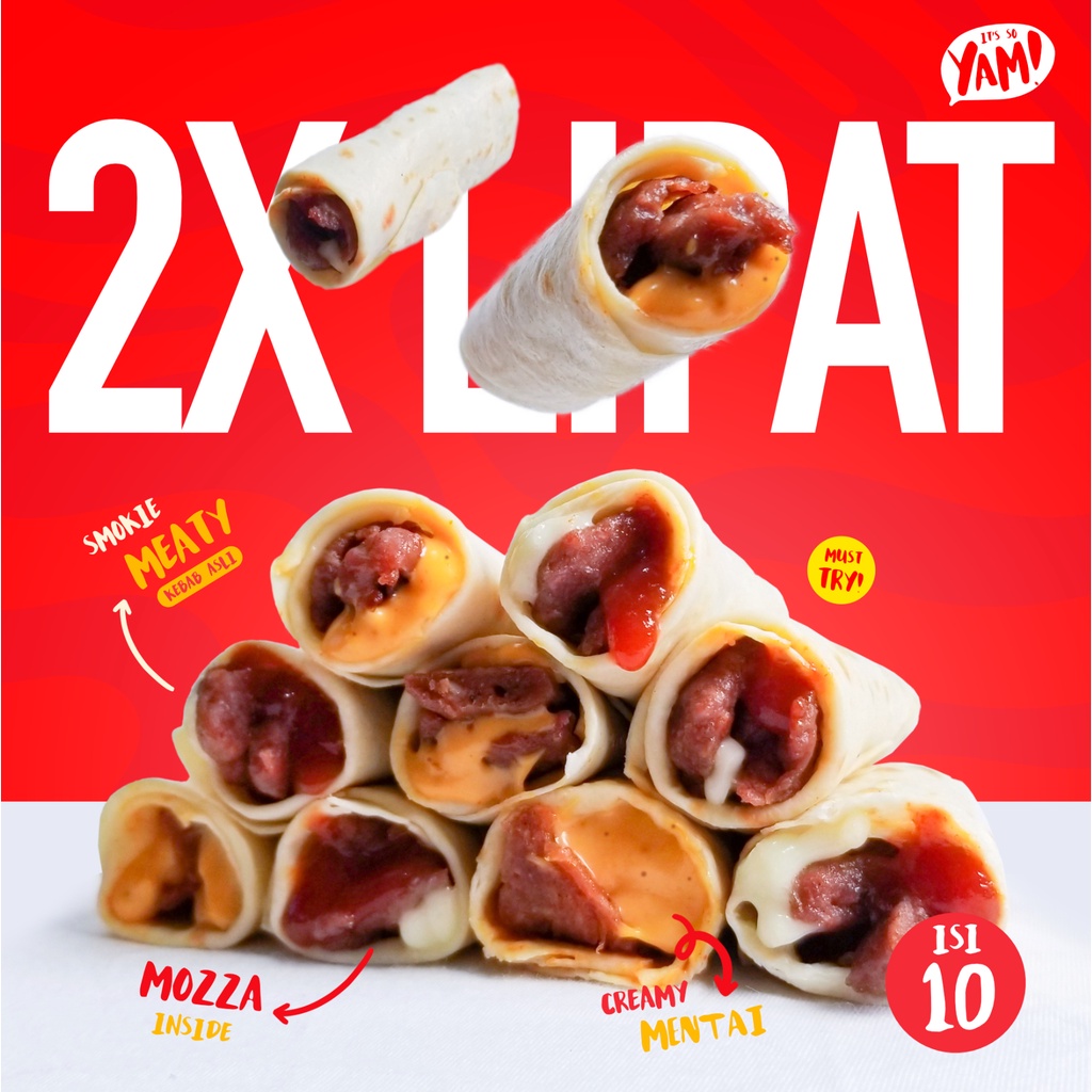 

!EXTRA ISI! Kebab Mini Isi 10 Original Yam! Creamy Mentai Mozarella Snack Frozen