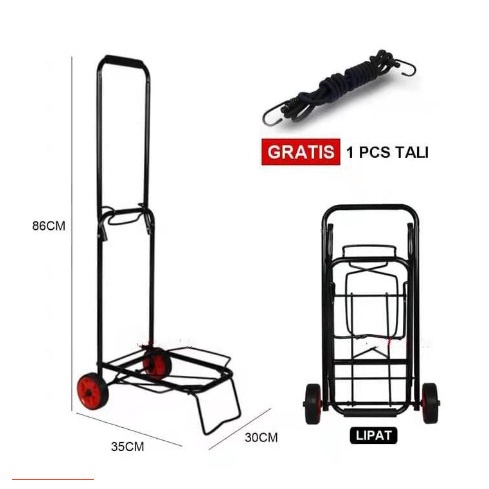 Trolley Troli BESI LIPAT Troley Roda Barang Galon Tabung Gas Trolly Troly