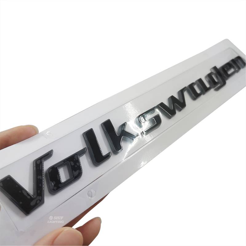 1pc Stiker Emblem / Badge Tulisan Volkswagen Bahan Abs Krom Untuk Mobil Vw Volkswagen