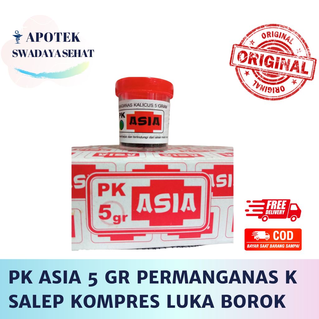 PK ASIA 5 Gr Permanganas Kalicus- Salep Luka Borok Kompres Luka PKASIA