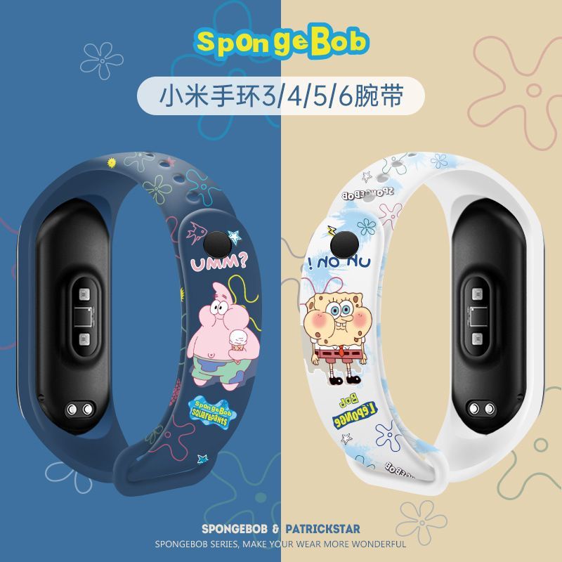 Strap Xiaomi Miband 3/4/5/6/7 Xiaomi Mi Band 7 Mi Band 6 Tali Pengganti Mi Band 4 Mi Band 3 Anime dan Cartoon