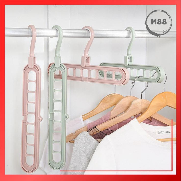 MARKAS88 Hanger Baju Gantungan Pakaian 9 in 1 Magic Hanger Serbaguna Hanger Lemari Serbaguna