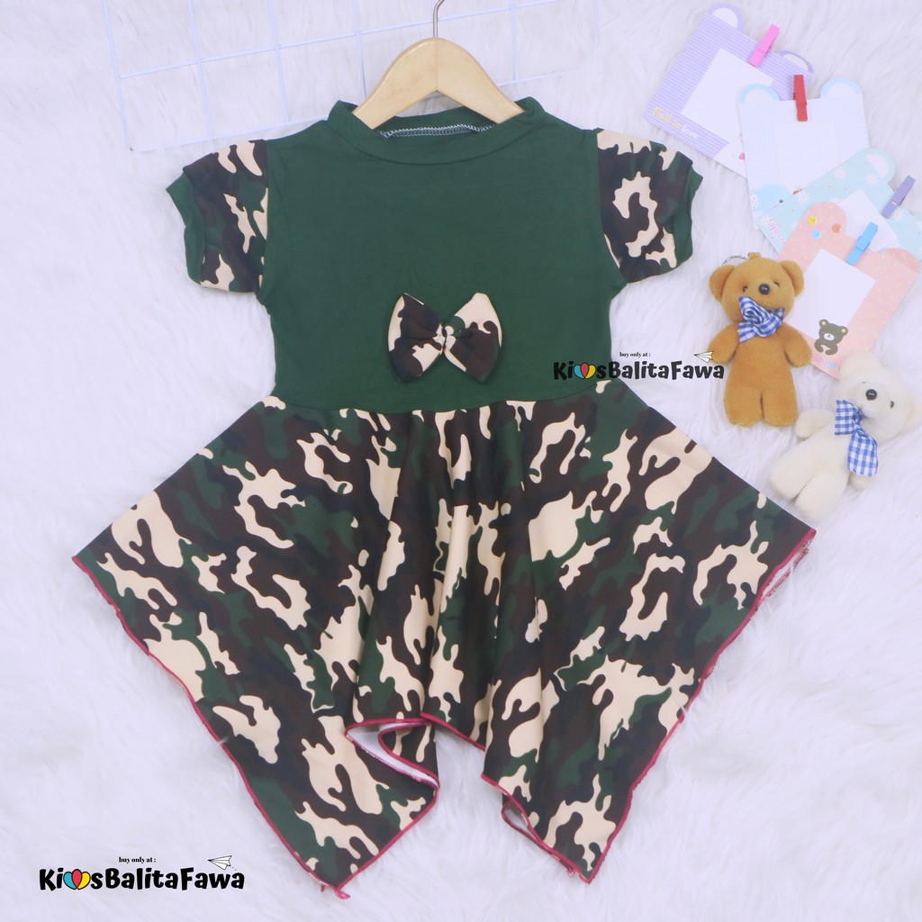 Dress Jennie 1-2 Tahun / Dres Anak Perempuan Lengan Pita Polos Branded Baju Pesta Pakaian Kado Th