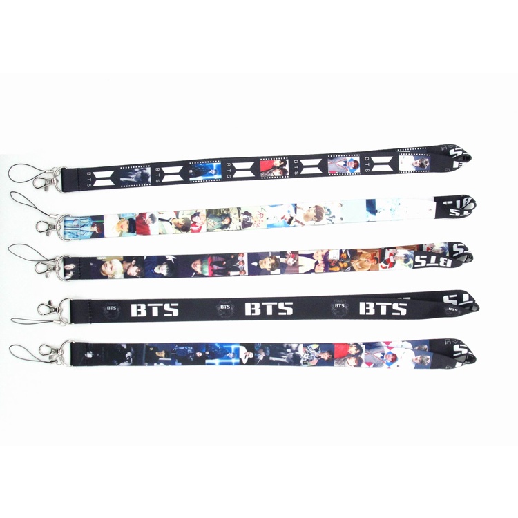 Daya Tahan BTS Tali Leher Anti Peluru Liga Junior Lanyard untuk Ponsel Case Sling Kartu ID Mahasiswa Pemegang Gantungan Kunci Anti-Drop Aksesoris