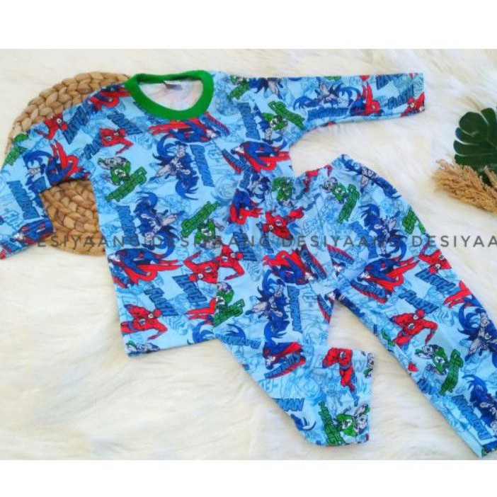 Piyama Qkids Lengan Panjang Celana panjang Bahan LIBBY OBLONG VELVETJUNIOR