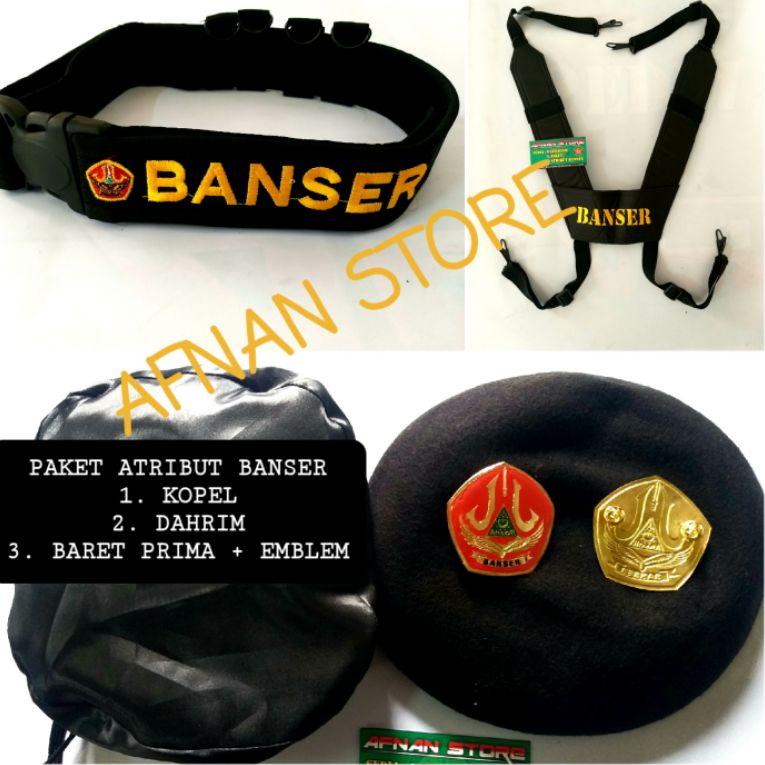 S8V6 BARET PRIMA + DAHRIM DAN KOPEL  BANSER ( SATU SET ATRIBUT BANSER ) AGC