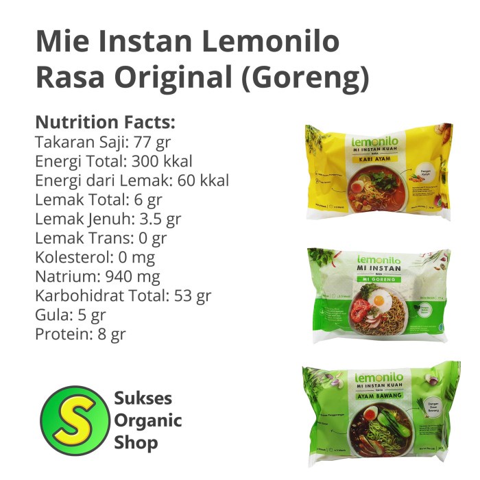 

cs2tur Paket Isi 3 Mie Instant Sehat | 70Gr | Lemonilo Ffa2D01A1