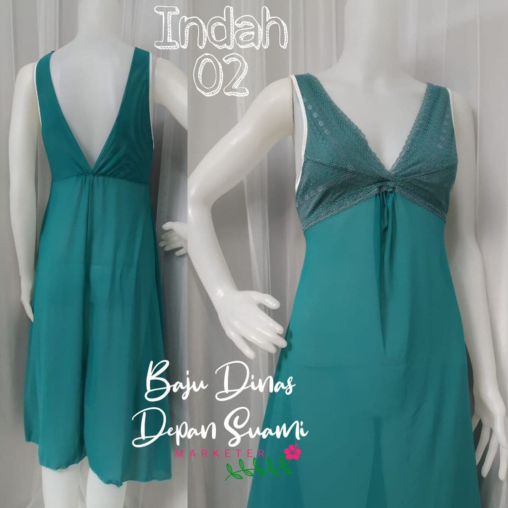 Bisa COD home drees indah 02 / daster murah / baju dinas depan suami