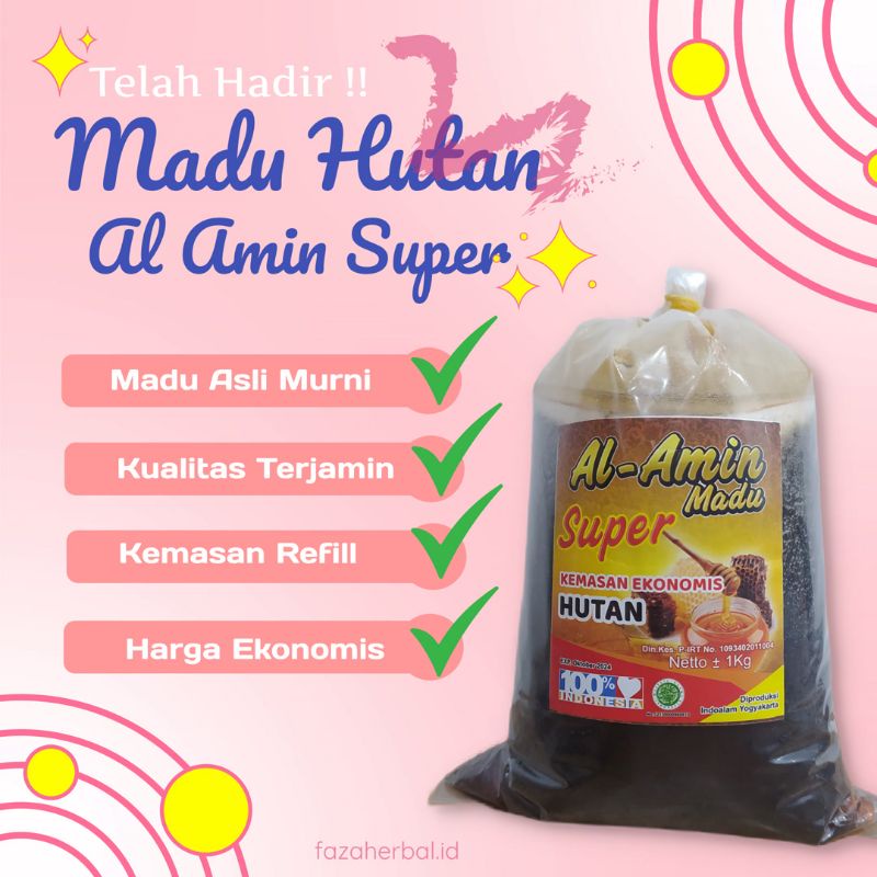 

Madu Hutan Asli 1Kg Al Amin Super Kemasan Refill Ekonomis