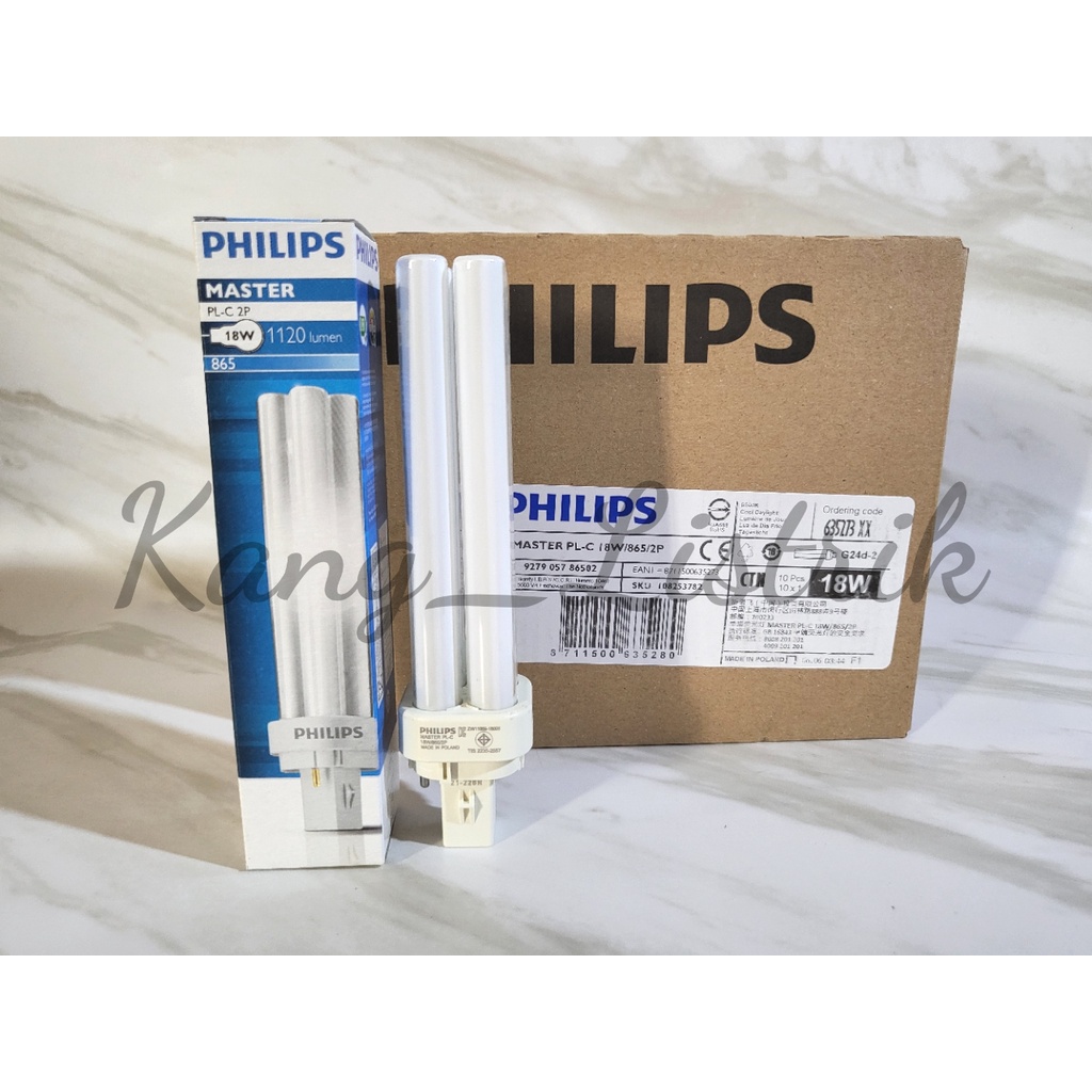 Lampu PL-C 2P Philips 18Watt / PLC Philips 18W / Lampu Tusuk Philips