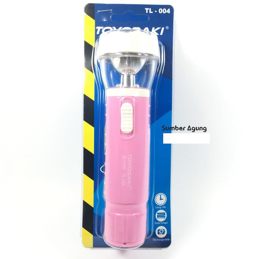 Senter Tangan Toyosaki TL004 LED Murah 2 Mode Awet Cas Rechargeable
