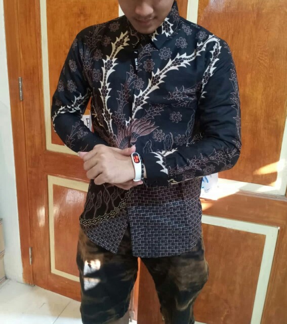 Baju Batik Pria Slimfit & Alisan Slimfit Lengan Panjang Farisa Jaya Batik Premium
