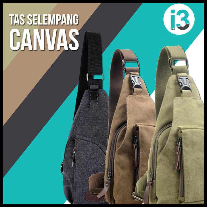 HOT DEAL TAS SELEMPANG PRIA KANVAS / SLING BAG / SLEMPANG BODYPACK CANVAS 