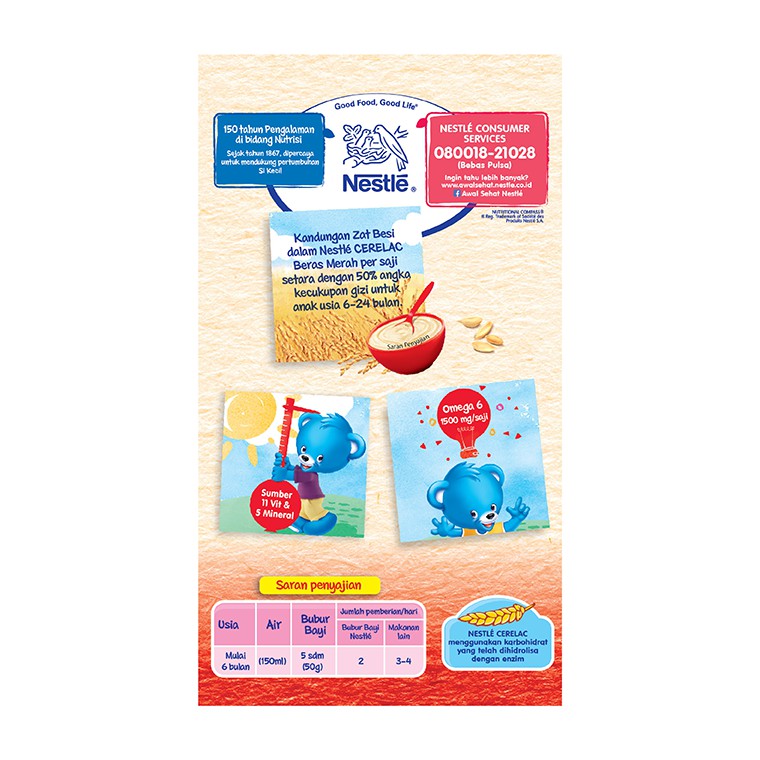 Nestle Cerelac Bubur Bayi Instant Usia 6-24 Bulan Box 120 g