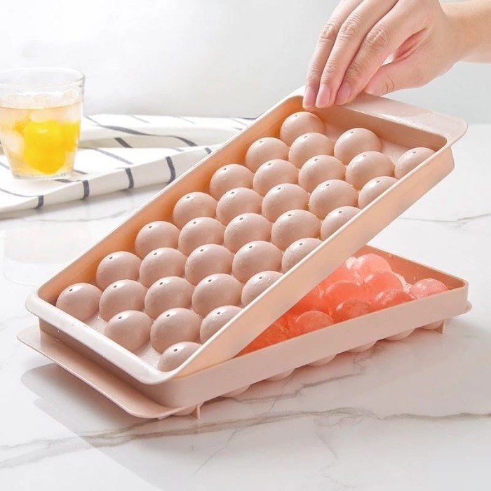 Cetakan Es Batu  / Agar / Jelly 33 lobang Bentuk Bulat / Cetakan Bulat 33 Cetakan Ice Cube Moulding