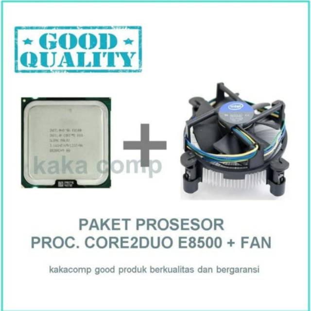 Prosesor Intel core 2 duo E8500 (3.16ghz) + FAN BARU