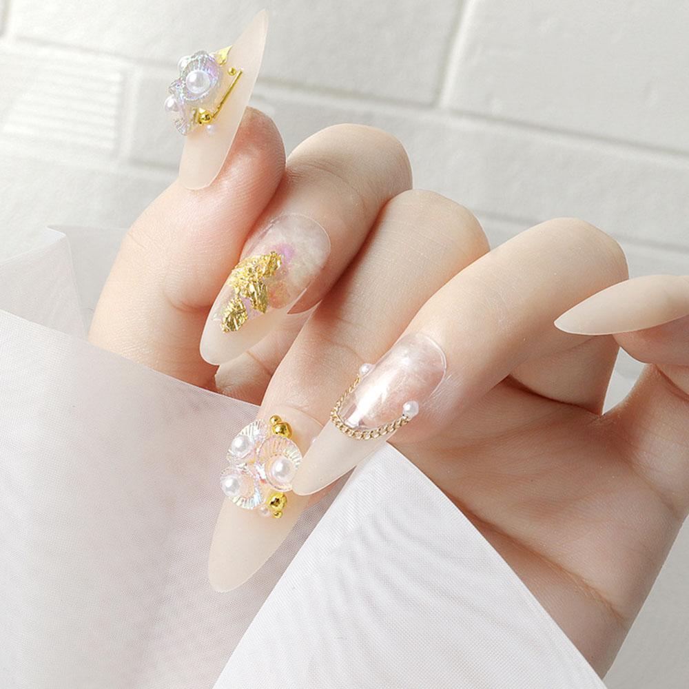 AUGUSTINA Augustina Perhiasan Bunga Nail Art Aurora Jepang Bunga Kecil Manicure Aksesoris DIY Desain Nail Art