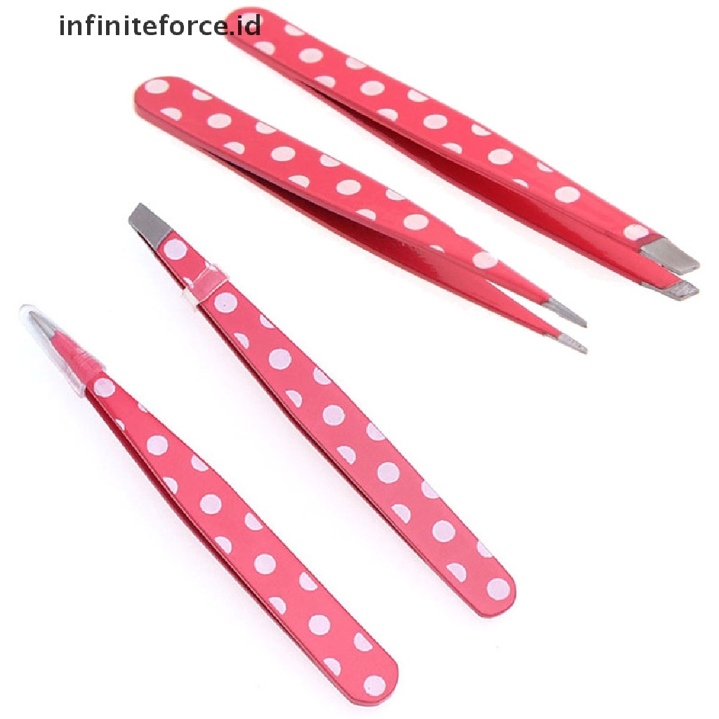 Infiniteforce.id 2pcs / Set Pensil Alis Motif Leopard Bahan Stainless Steel Untuk Makeup / Kosmetik Wanita