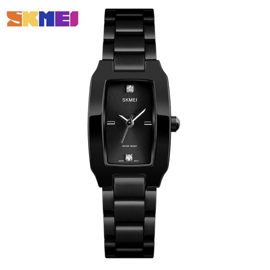 Jam Tangan Wanita / SKMEI 1400 KECIL Analog Stainless Steel / Jam Tangan Analog Original / SKMEI-Hitam
