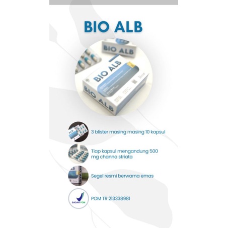Bio Alb/kapsul ikan gabus/kapsul albumin