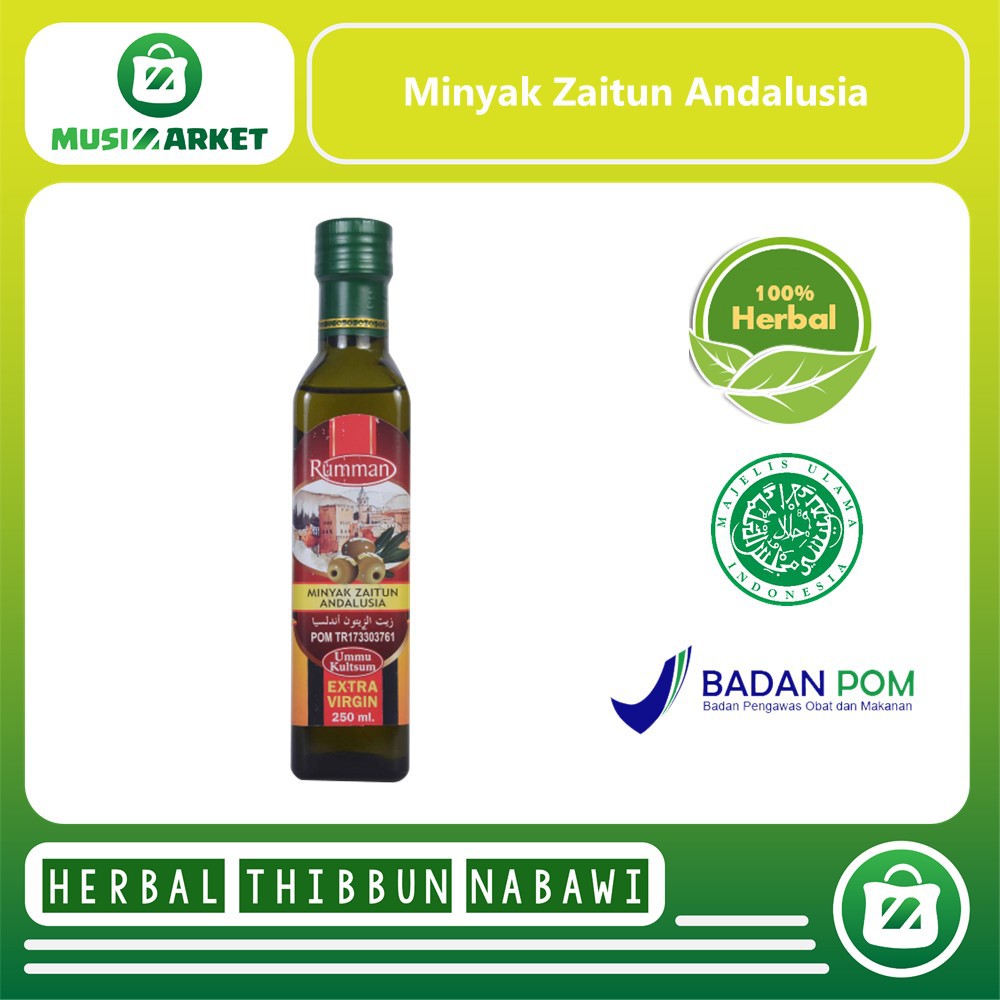 

MM MINYAK EXTRA VIRGIN ZAITUN ANDALUSIA RUMMAN 250ML OLIVE OIL