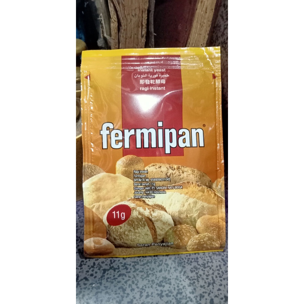 

Fermipan saf instan ragi roti instan sachet 11gram