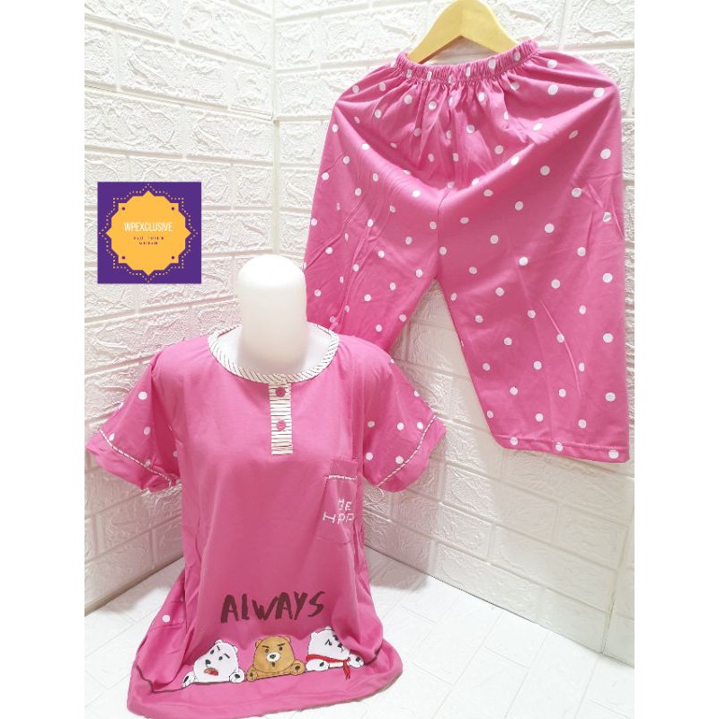 Baju tidur COD wanita tessa 3/4 import LD102 tipe1002-2