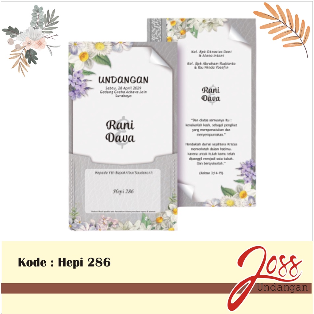 Blangko Undangan Pernikahan Hepi 286 Harga Murah