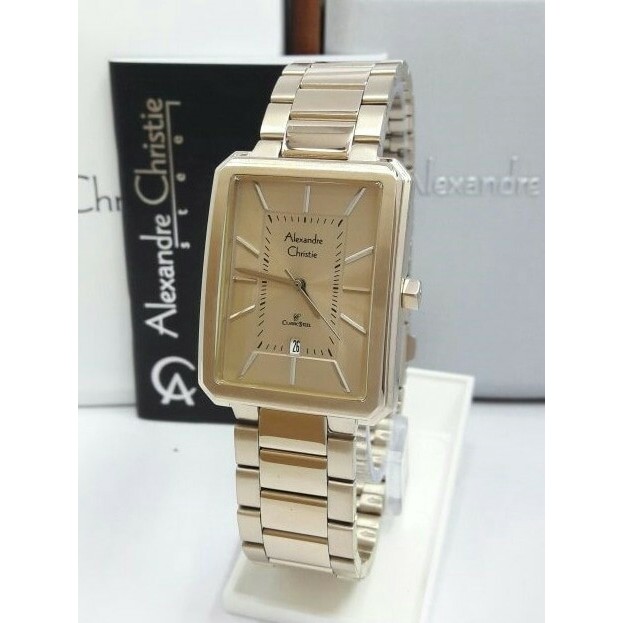 JAM TANGAN PRIA ALEXANDRE CHRISTIE AC 8555 GOLD ORIGINAL