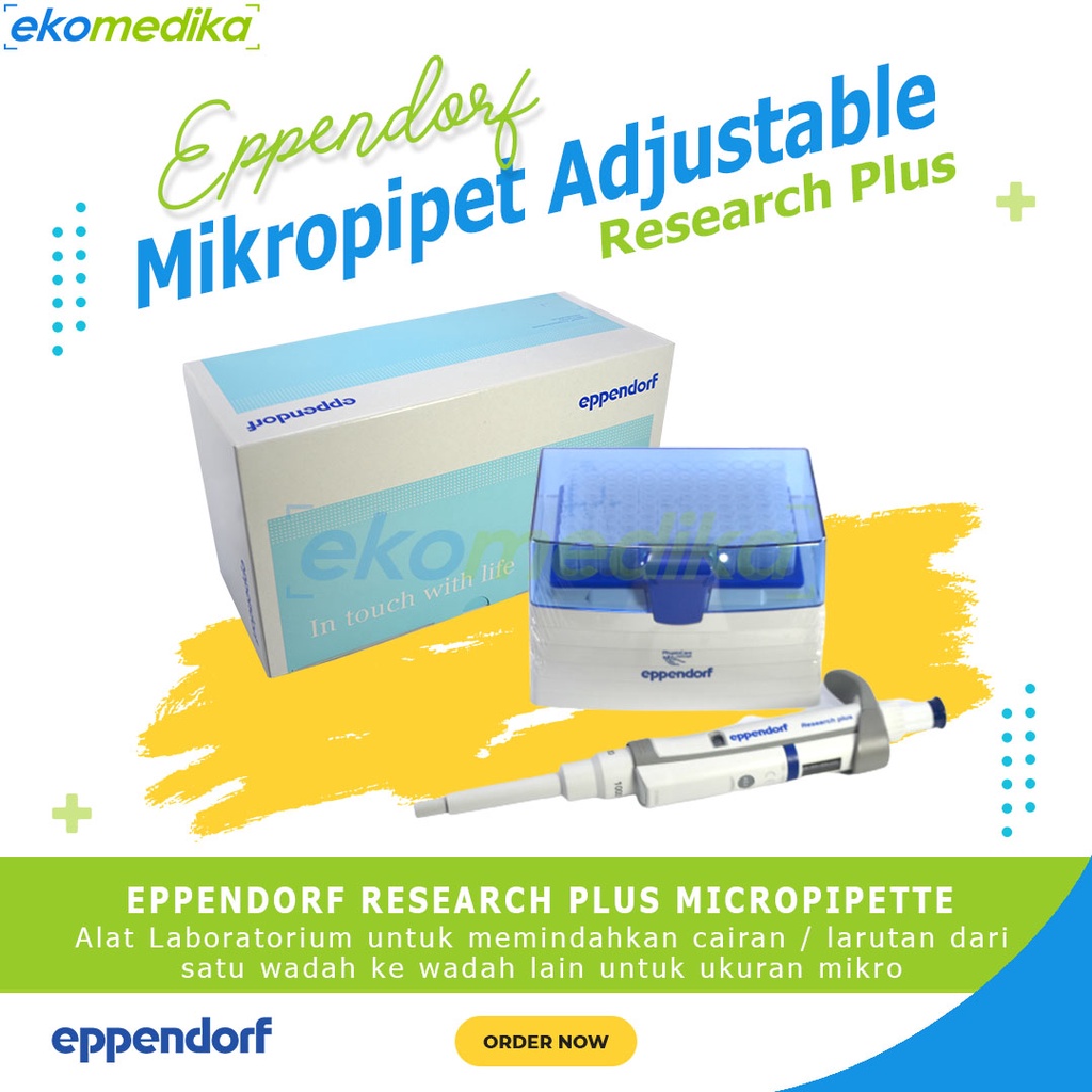 Mikropipet Eppendorf Research Plus Micropipette Mikropipet Adjustable With Rak Tips 96 - 0.5-10ul 2-
