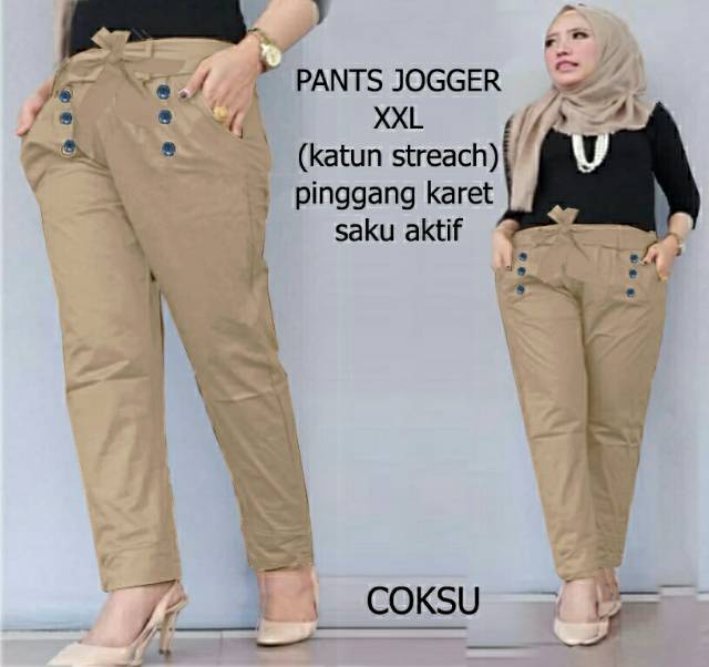 pants jogger XXL, celana, celana wanita, celana casual, celana modis, celana jogger, celana Jumbo