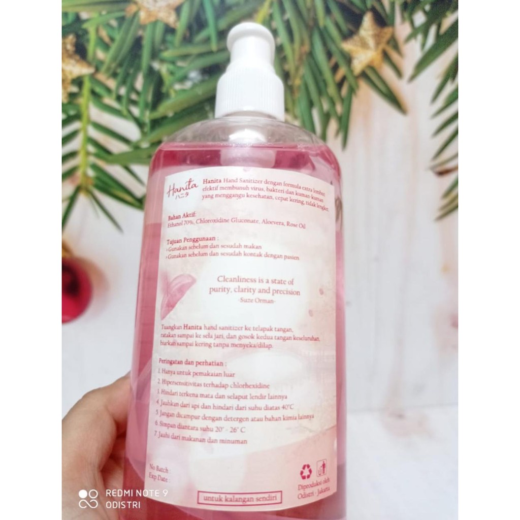 Hand Sanitizer Hanita Cair 500 ML -  Cepat Menyerap dan Tidak Lengket dikulit