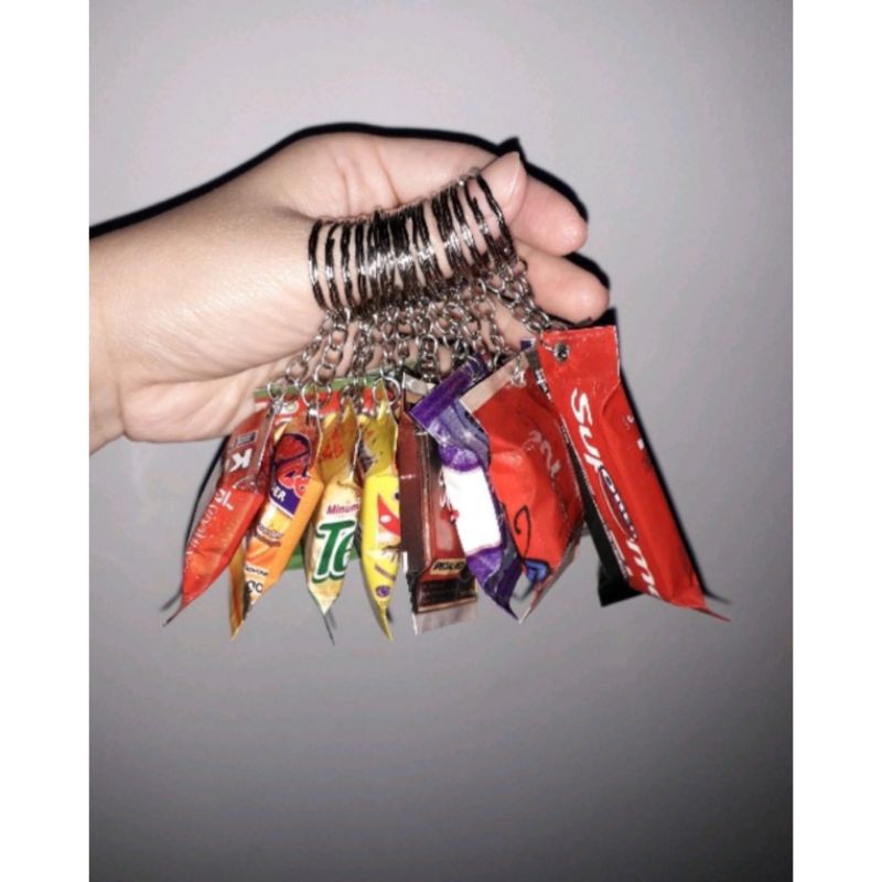 gantungan kunci snack ( BACA DESKRIPSI ) gantungan kunci unik dan lucu gantungan kunci souvenir