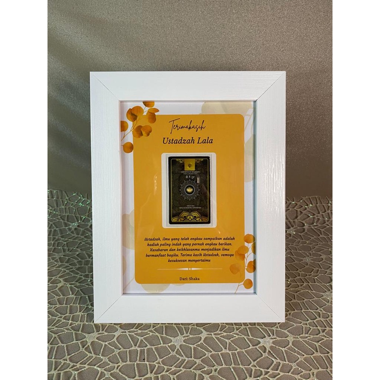 Emas Minigold dan Dekorasi Frame Bingkai 6R 0.1, 0.25, 0.5 gram