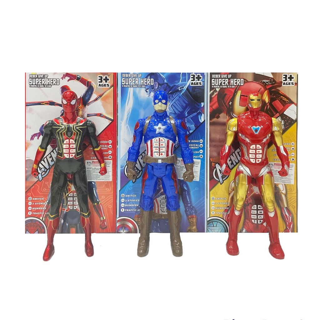 Mainan Anak AVENGERS DONGENG Robot Ironman Captain Amerika Spiderman