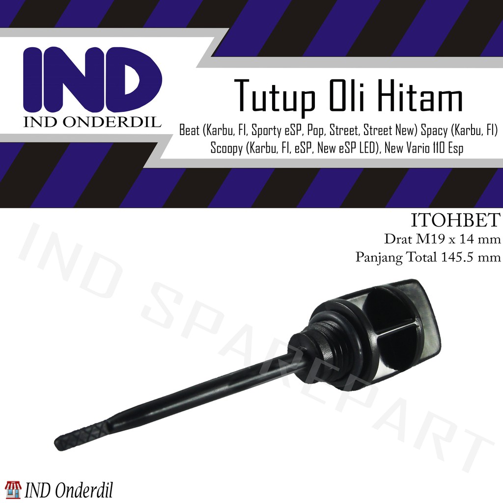 Tutup-Colokan Oli Mesin-Atas Oring-Seal Hitam Beat Sporty eSP/eSP New