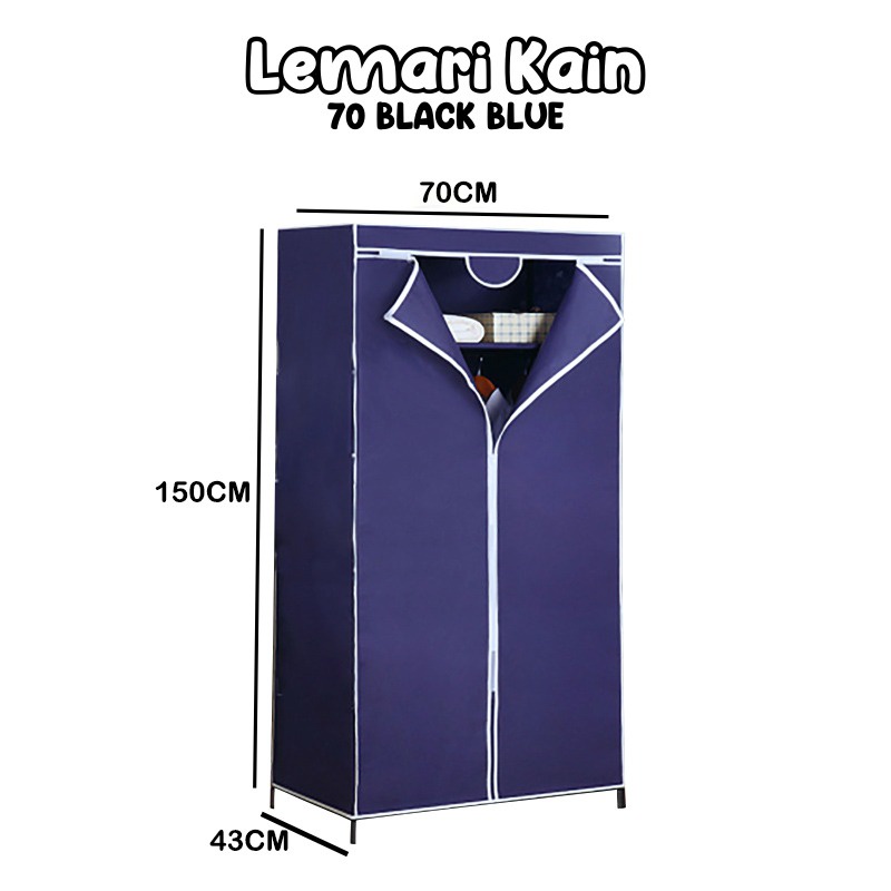 Lemari Portable Lemari Serbaguna Kain Lemari gantungan Lemari resleting Lemari polos Worldhome66